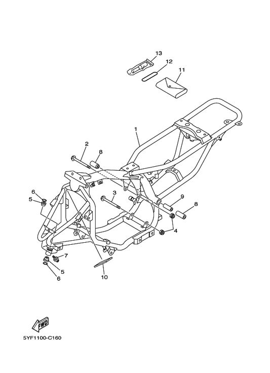 Yamaha 5TH-21268-00 Seal — shown on the Frame parts diagram