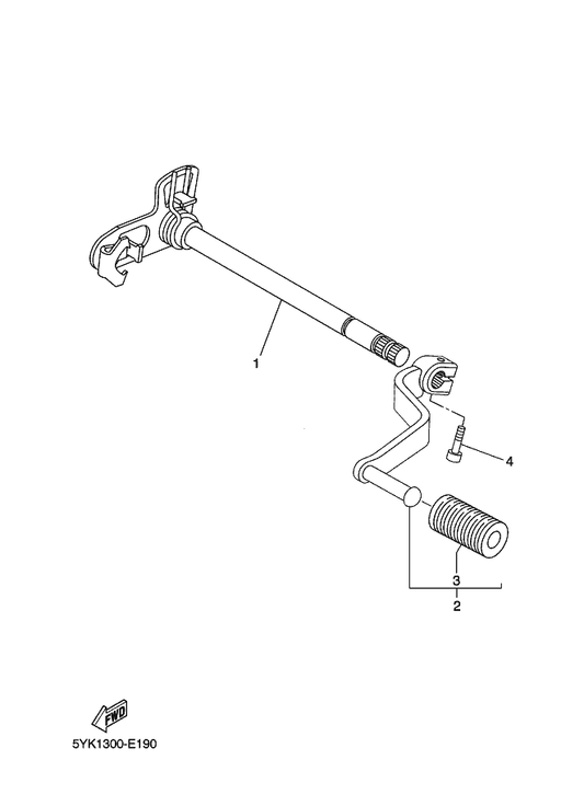 Yamaha 5VK-18101-00 Shift Shaft Assy — shown on the Shift Shaft parts diagram