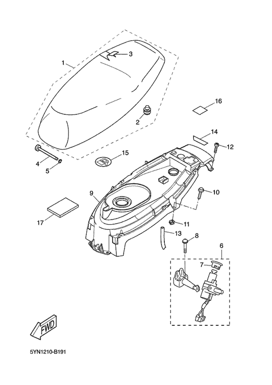 Yamaha 5WK-F8199-E0 Manual,Owner'S — shown on the Seat parts diagram