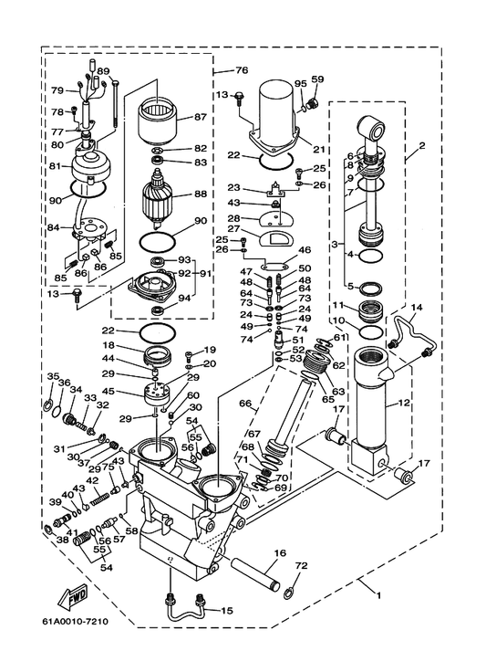 Yamaha 90206-14086 . . Washer, Wave — shown on the Power Trim & Tilt Assy parts diagram