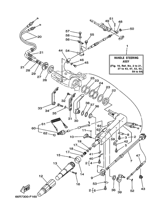 Yamaha 99080-04600 . Circlip — shown on the Steering parts diagram