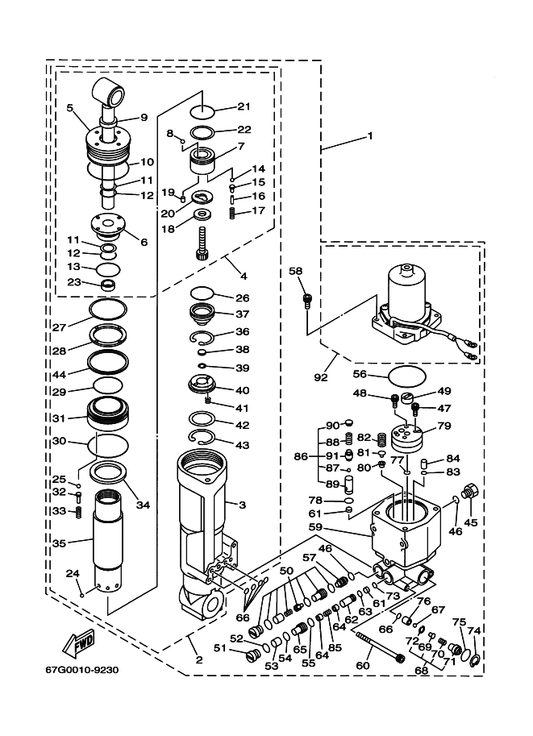 Yamaha 93210-11368 . . O-Ring — shown on the Power Trim & Tilt Assy 1 parts diagram
