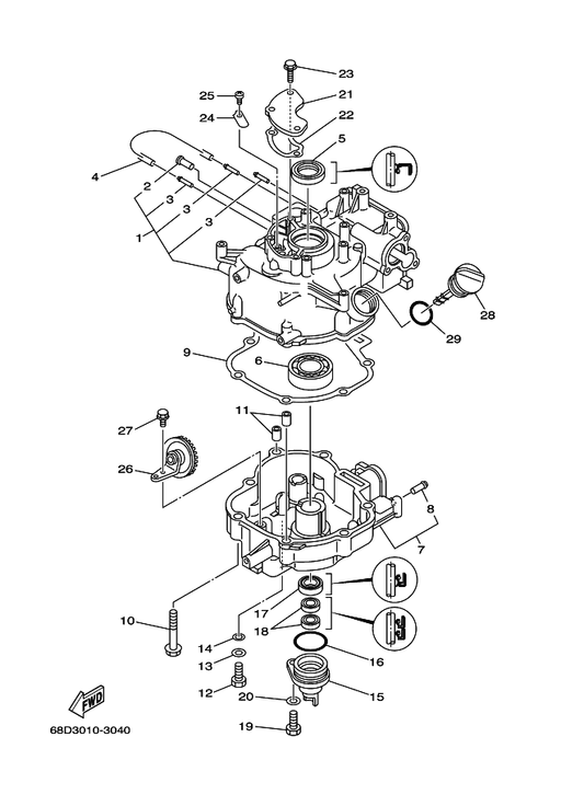 Yamaha 93102-25090 . Oil Seal — shown on the Cylinder & Crankcase 2 parts diagram