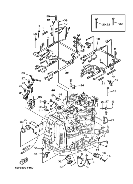Yamaha 90464-11008 Clamp — shown on the Electrical 2 parts diagram