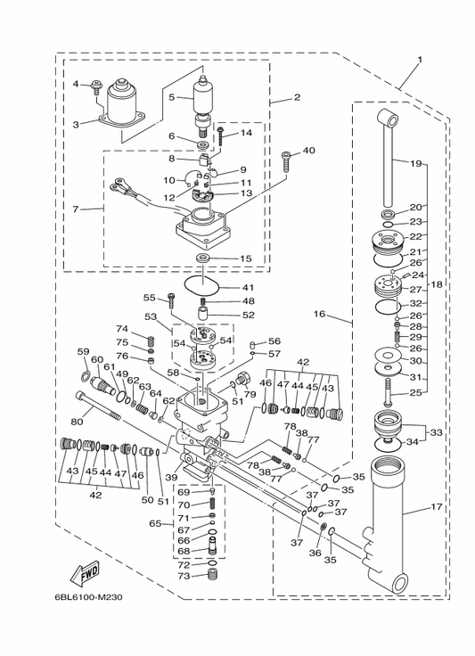 Yamaha 93210-11073 . O-Ring — shown on the Power Trim & Tilt Assy parts diagram