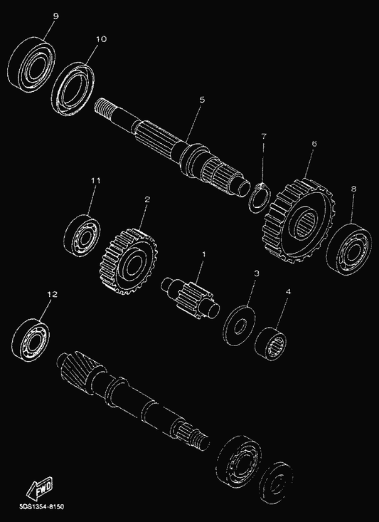 Yamaha 93102-32298 Oil Seal — shown on the Transmission parts diagram