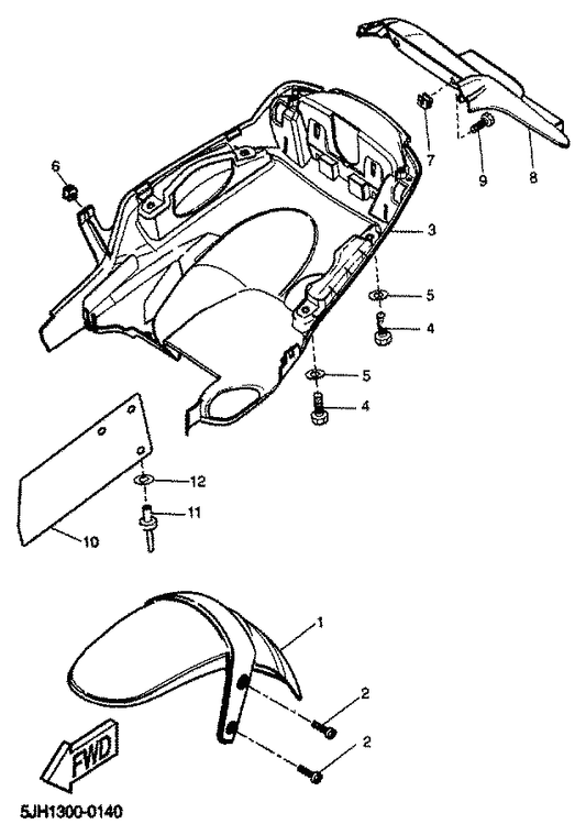 Yamaha 90149-06X05 Screw — shown on the Fender parts diagram
