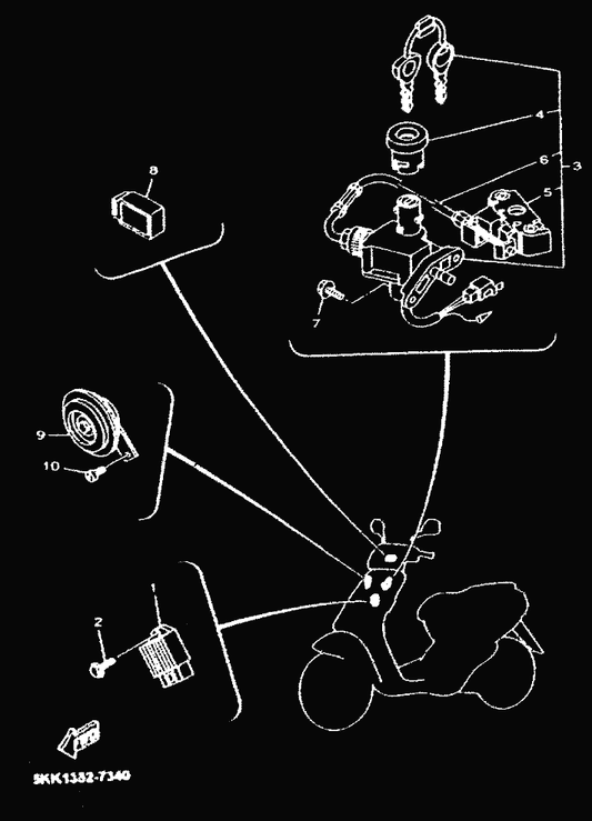 Yamaha 5KK-H1960-00 Rectifier & Regulator Assy — shown on the Electrical 1 parts diagram