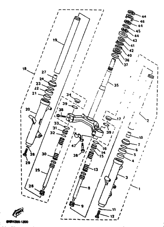 Yamaha 1GU-23125-00 . Metal, Slide 1 — shown on the Steering parts diagram