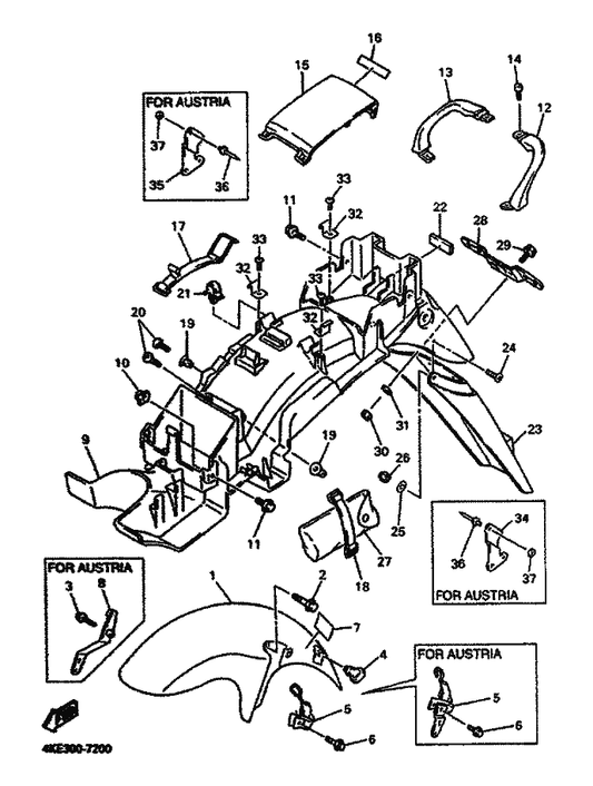Yamaha 4BP-82131-00 Band, Battery — shown on the Fender parts diagram