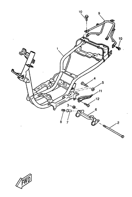 Yamaha 90501-29517 Spring, Compression — shown on the Frame parts diagram