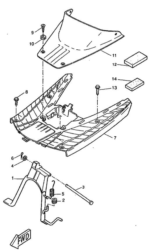 Yamaha 90506-29280 Spring, Tension — shown on the Stand & Footrest parts diagram