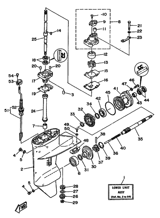 Yamaha 93210-74M68 . 1064 O-Ring — shown on the Lower Casing & Drive 1 parts diagram