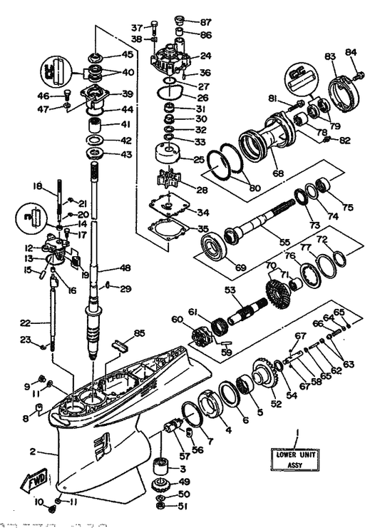 Yamaha 93210-64488 . O-Ring — shown on the Lower Casing & Drive 1 parts diagram