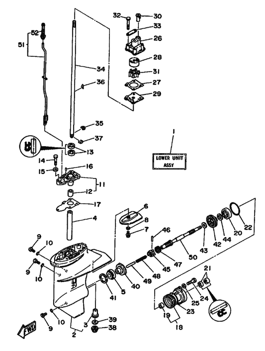 Yamaha 93210-53679 . O-Ring — shown on the Lower Casing & Drive parts diagram
