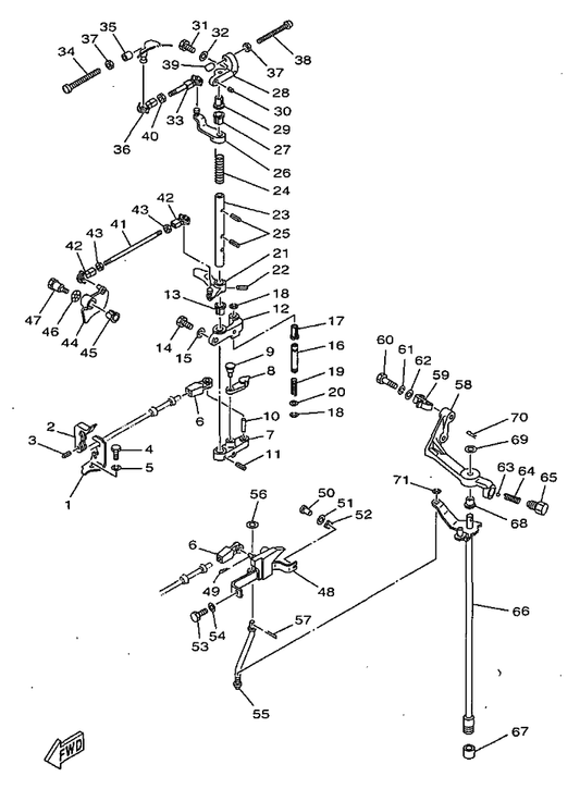 Yamaha 91490-16020 . Pin, Cotter — shown on the Controller 1 parts diagram
