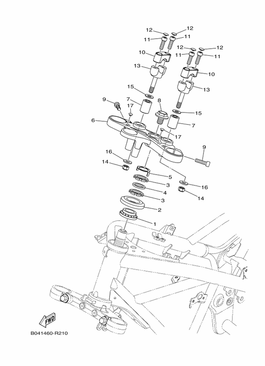 Yamaha 5BP-F3418-00 Washer, Special — shown on the Steering parts diagram