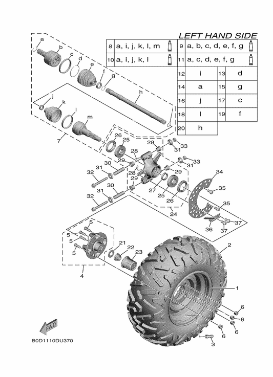 Yamaha 90381-18005 . Bush, Solid — shown on the Rear Wheel parts diagram