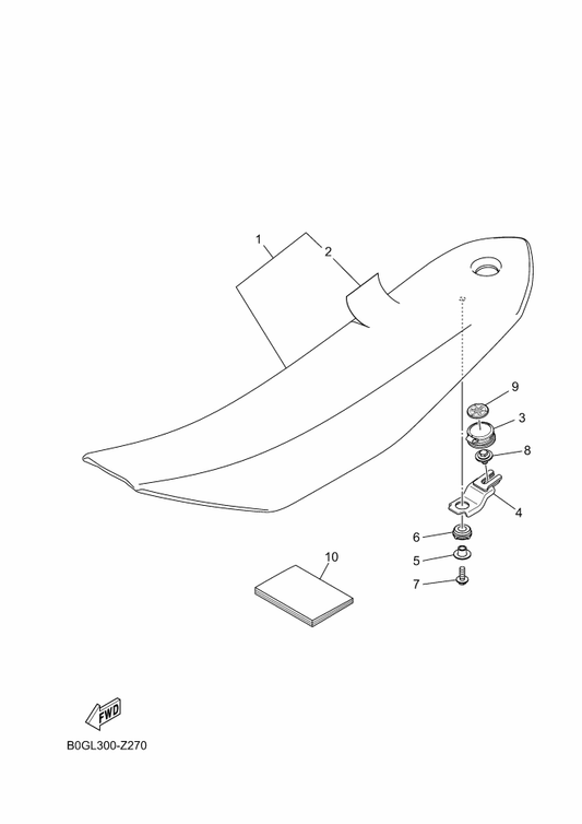 Yamaha B4B-24710-10 Single Seat Assy — shown on the Seat parts diagram