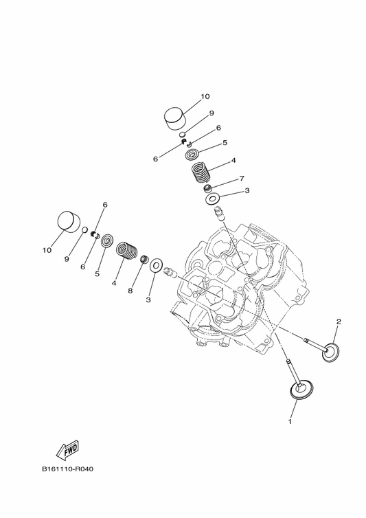 Yamaha 2MB-E2169-G0 Pad, Adjusting (T:2.200) — shown on the Valve parts diagram