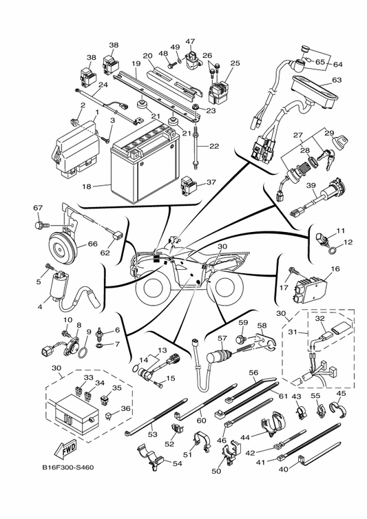 Yamaha 97702-60025 Screw, Tapping — shown on the Electrical 1 parts diagram