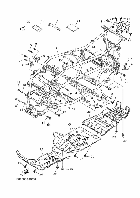 Yamaha B4F-F8199-61 Manual,Owner'S — shown on the Frame parts diagram