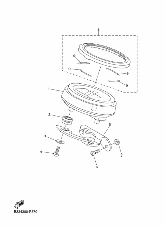Yamaha BL3-83500-20 Meter Assy — shown on the Meter parts diagram