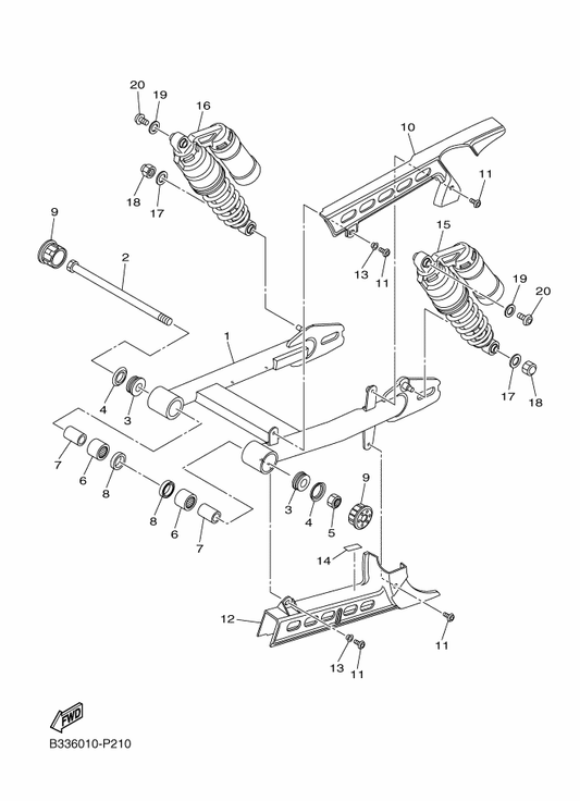 Yamaha BL3-21668-00 Label, Tire — shown on the Rear Arm & Suspension parts diagram