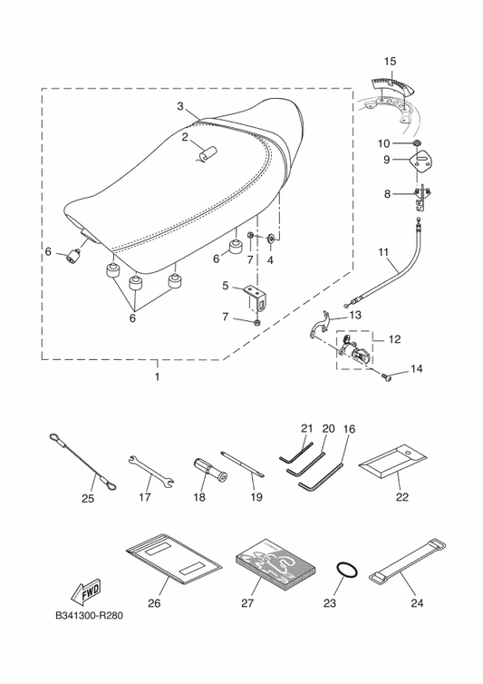 Yamaha B34-F8199-E1 Manual,Owner'S — shown on the Seat parts diagram