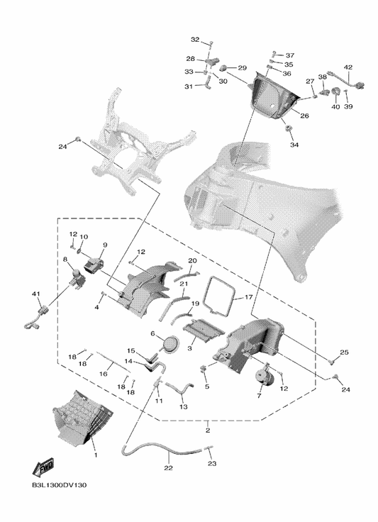 Yamaha B3L-1410H-00 . Fuel Cut Solenoid Valve — shown on the Intake 3 parts diagram