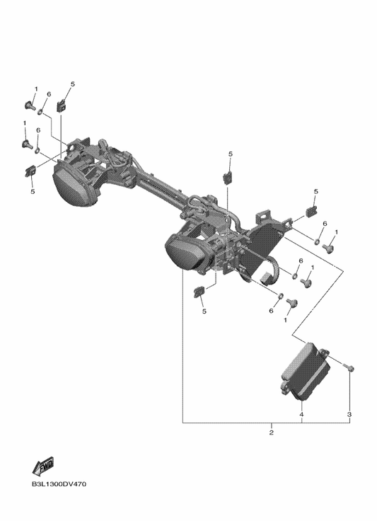 Yamaha B3L-84300-00 Headlight Assy — shown on the Headlight parts diagram