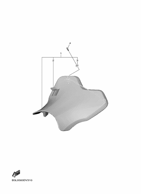 Yamaha D45-24710-00 Single Seat Assy — shown on the Seat parts diagram