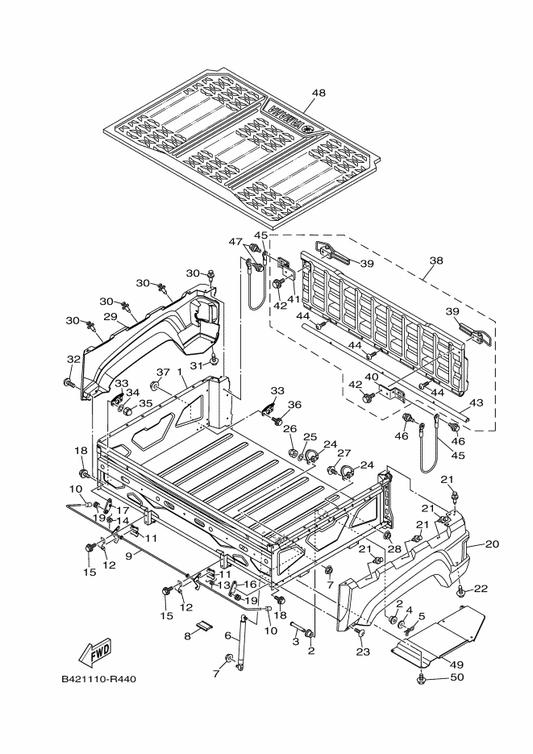 Yamaha 95812-06035 . Bolt, Flange — shown on the Carrier parts diagram
