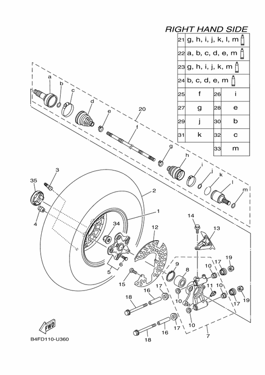 Yamaha 1HP-F539G-00 Plate 2 — shown on the Rear Wheel 2 parts diagram