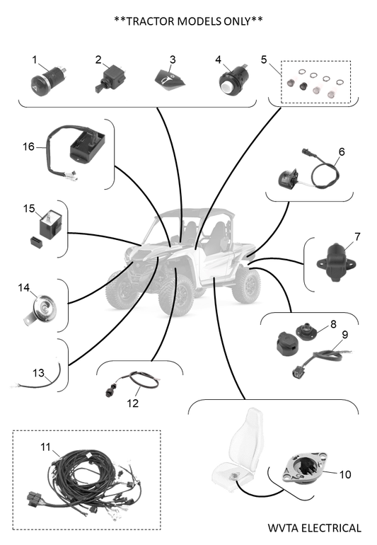 Yamaha ECB-W1310-10 13 Pole Plug Socket Socket — shown on the Wvta Electrical parts diagram