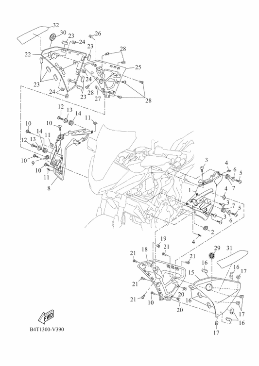 Yamaha 90111-06150 Bolt, Hexagon Socket Button — shown on the Cowling 2 parts diagram