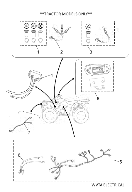Yamaha YME-FHLPC-B0 Hazard Light Pcb — shown on the Wvta Electrical parts diagram