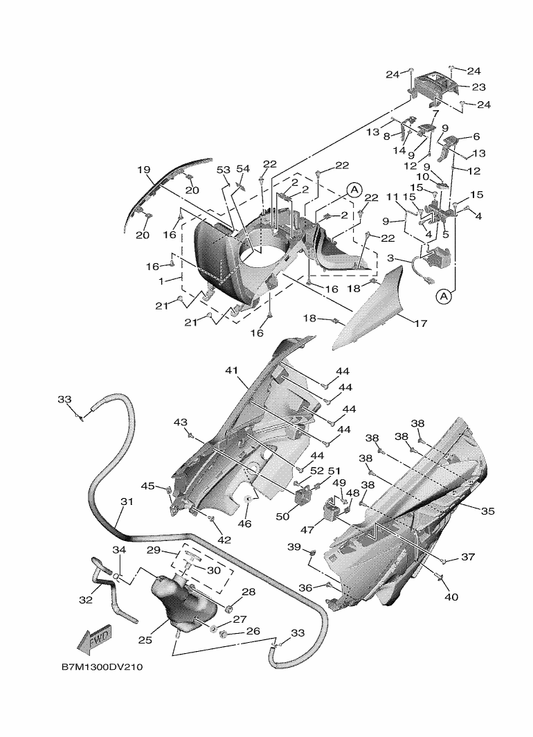 Yamaha BC3-24765-00 Lid, Double Seat — shown on the Side Cover 2 parts diagram