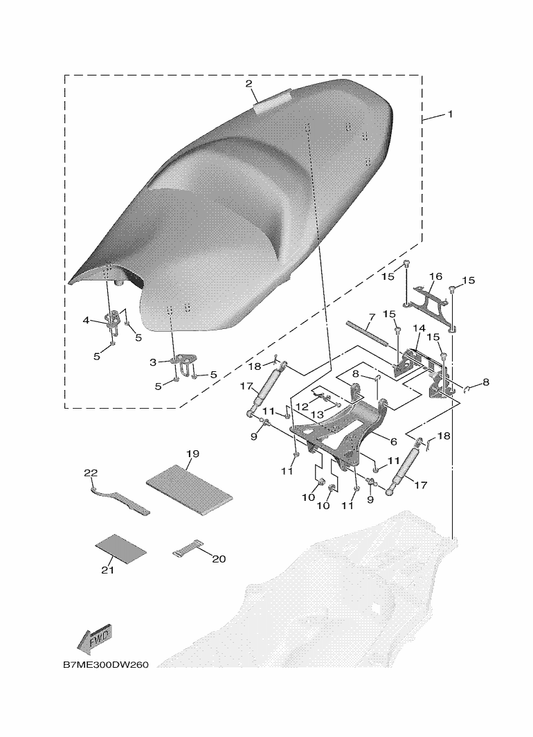 Yamaha B3T-28199-H1 Manual,Owner'S — shown on the Seat parts diagram