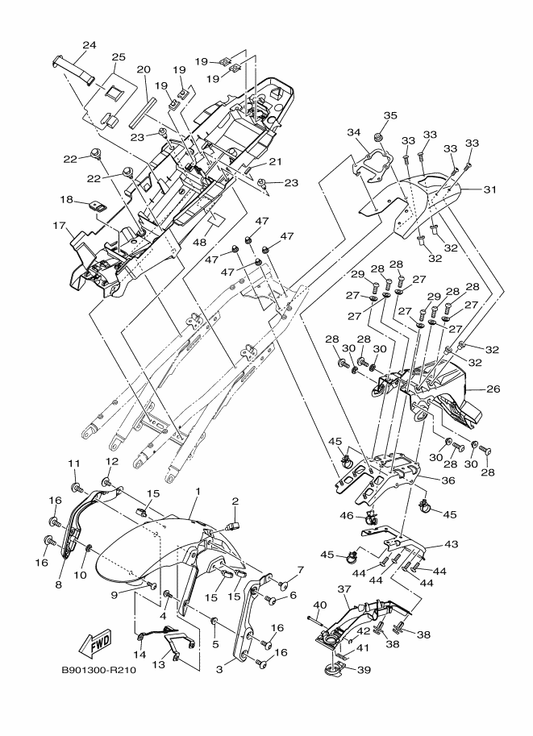 Yamaha 2CR-28333-00 . Bolt — shown on the Fender parts diagram