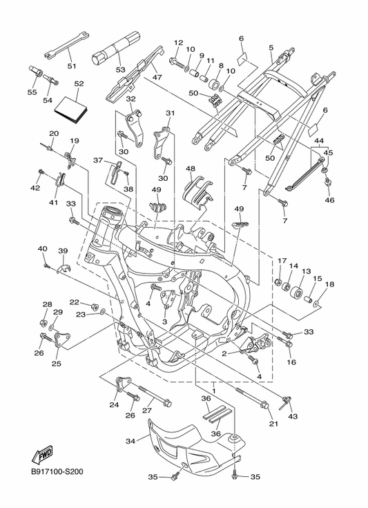 Yamaha B91-28199-81 Manual,Owner'S — shown on the Frame parts diagram