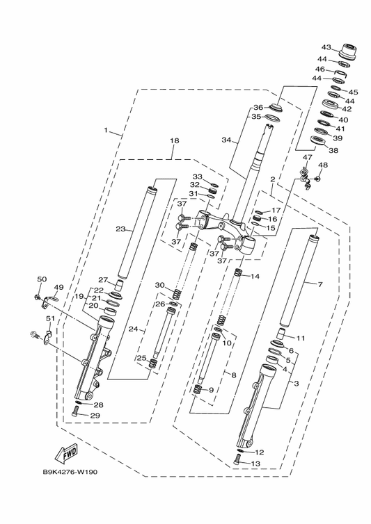Yamaha 2BU-F3158-00 . . Gasket — shown on the Steering parts diagram