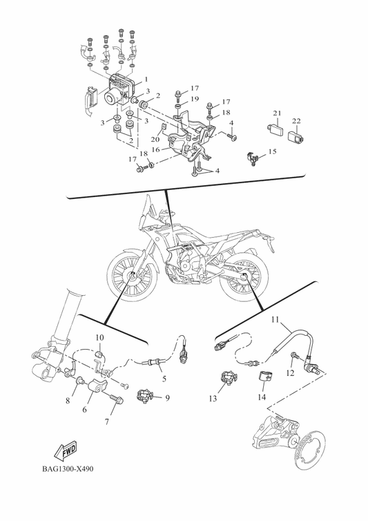Yamaha BAG-H5546-00 Band — shown on the Electrical 3 parts diagram