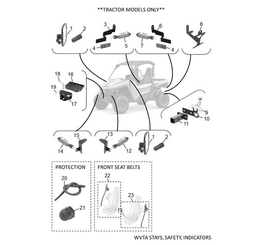 Yamaha AGU-00005-00 Rubber Profile — shown on the Wvta Stays, Safety, Indicators parts diagram