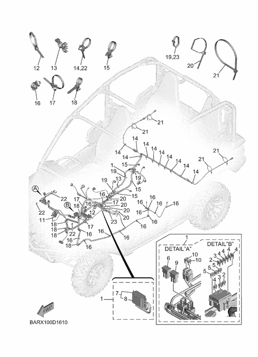 Yamaha BAR-82590-11 Wire Harness Assy — shown on the Electrical 3 parts diagram