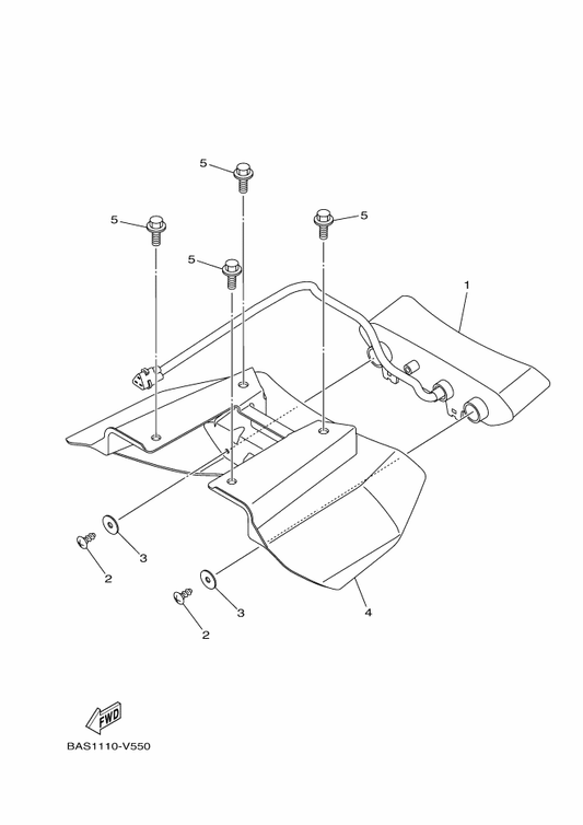 Yamaha 2HC-F172X-00 Cover, Taillight — shown on the Taillight parts diagram