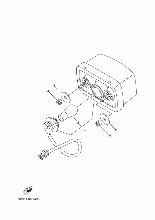 Yamaha 8FN-84710-01 Taillight Unit Assy — shown on the Taillight parts diagram
