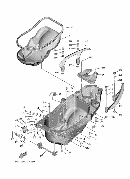 Yamaha BBW-2474W-00-3E Assist,Grip 2 — shown on the Seat 2 parts diagram