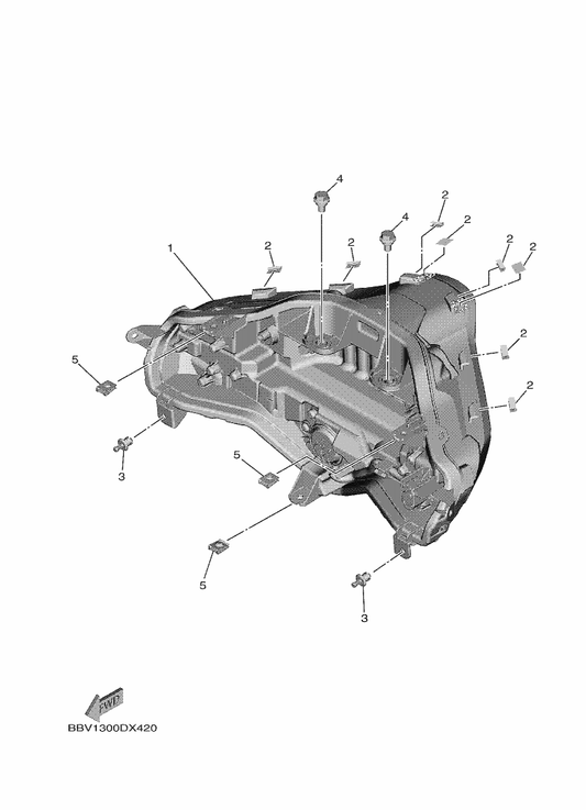 Yamaha BBW-84710-00 Taillight Unit Assy — shown on the Taillight parts diagram