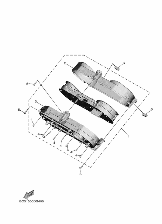 Yamaha BC3-83511-01 . Lens, Speedometer — shown on the Meter parts diagram